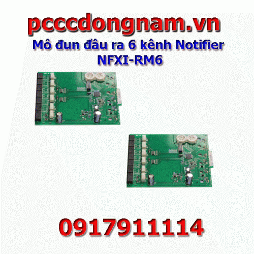 Mô đun đầu ra 6 kênh Notifier NFXI-RM6,thiết bị pccc hcm