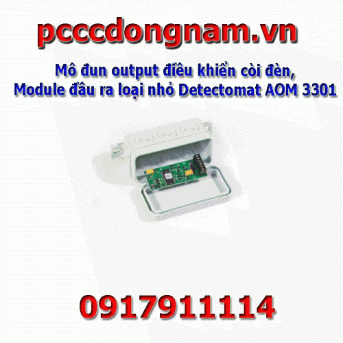 Mô đun output đầu ra điều khiển còi đèn loại nhỏ Detectomat AOM 3301