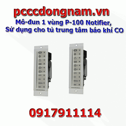 Single zone module P-100 Notifier, Used for CO alarm control cabinet