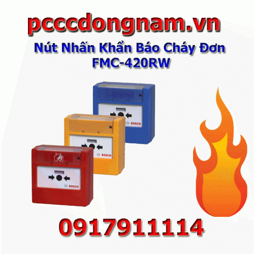 Nút Nhấn Khẩn Báo Cháy Đơn FMC‑420RW, Thiết Bị Báo Cháy UL FM Bosch