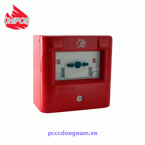 Nút nhấn khẩn báo cháy vuông thường Unpos FD3050