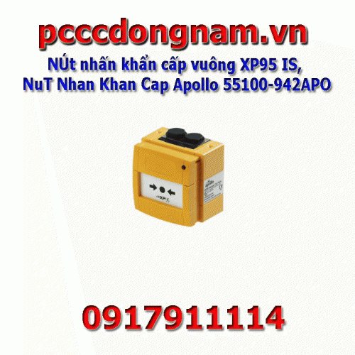 Square Emergency Button XP95 IS, NuT Nhan Khan Cap Apollo 55100-942APO