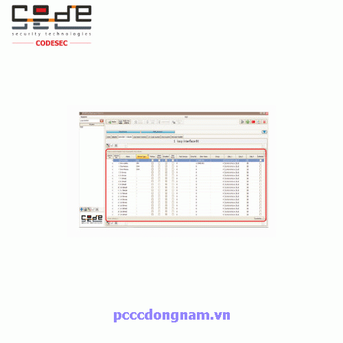 ER100 configuration software, Codesec fire alarm software