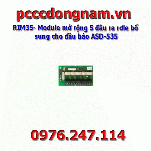 RIM35- Extension module with 5 additional relay outputs for ASD-535 detectors