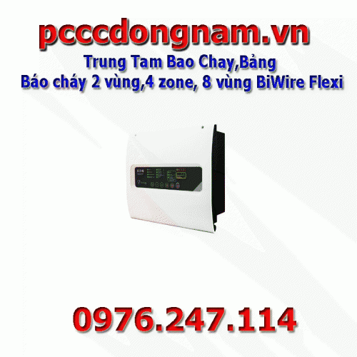 Trung Tam Bao Chay,Bảng Báo cháy 2 vùng 4 zone 8 vùng BiWire Flexi