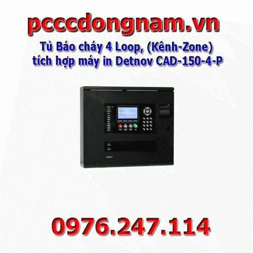 4 Loop, Channel-Zone Fire Alarm Cabinet with integrated printer Detnov CAD-150-4-P