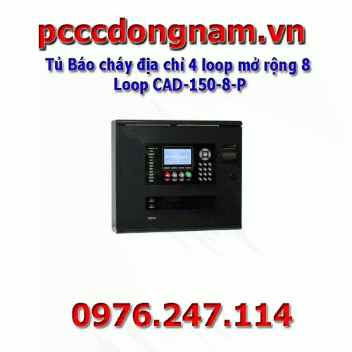 Addressable fire alarm cabinet with 4 loops to expand 8 Loop CAD-150-8-P, Tu Bao Chay with built-in printer