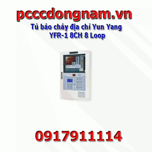 Addressable fire alarm cabinet Yun Yang YFR-1 8CH 8 Loop
