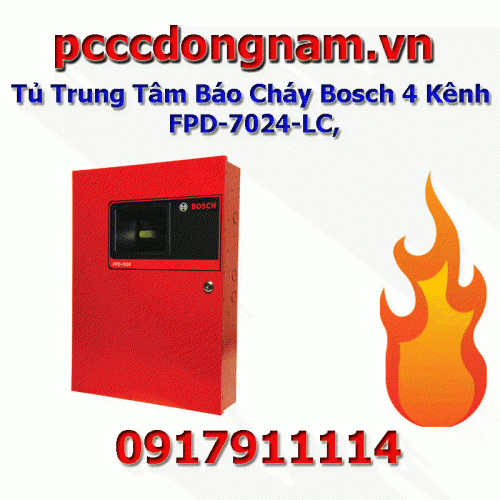 Tủ Trung Tâm Báo Cháy Bosch 4 Kênh FPD-7024-LC, Thiết Bị Báo Cháy thường UL FM