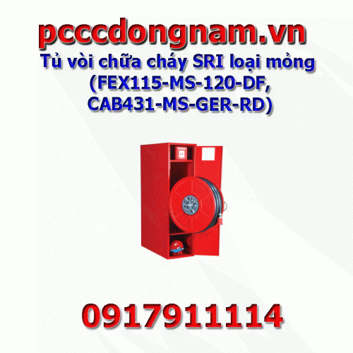 Slim SRI fire hydrant cabinet FEX115-MS-120-DF,CAB431-MS-GER-RD