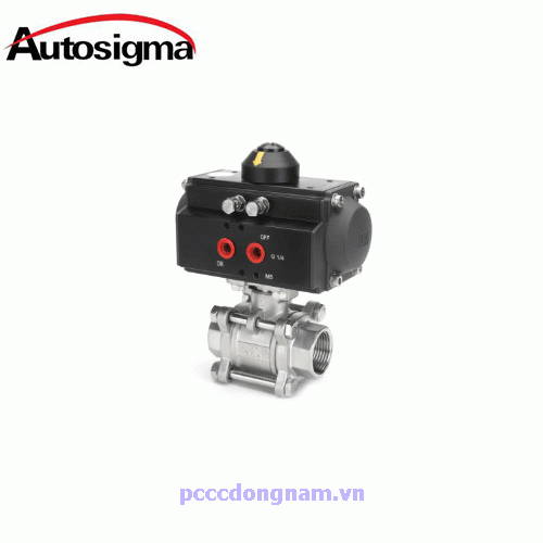 Van Bi nối ren điều khiển bằng khí nén Autosigma hyoshin hàn quốc