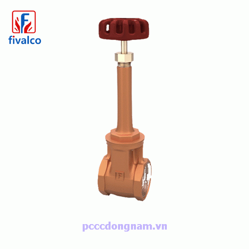 Fivalco threaded copper gate valve F2G32R PN32, Supplies pccc