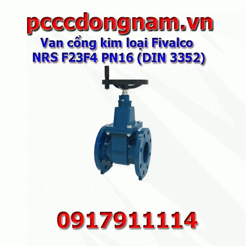 Fivalco metal gate valve NRS F23F4 PN16 (DIN 3352)