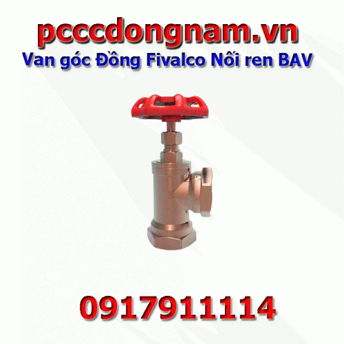 Van góc Đồng Fivalco Nối ren BAV