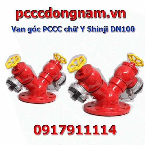 Shinji DN100 Y-shaped fire protection angle valve