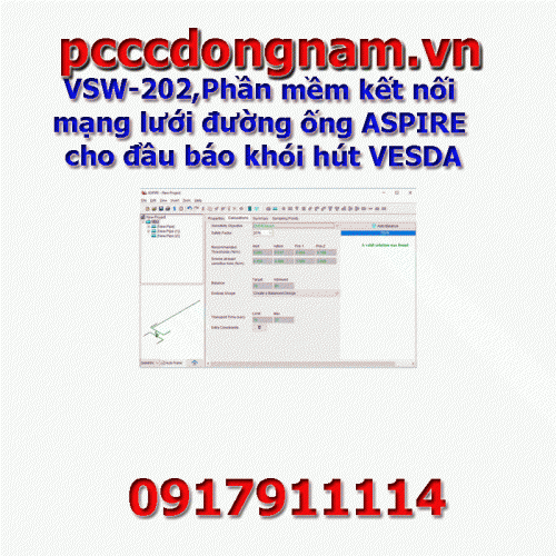 VSW-202,Phần mềm kết nối mạng lưới đường ống ASPIRE cho đầu báo khói hút VESDA