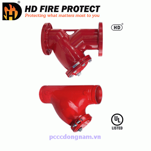 Y Filter, HD Fire System Valve Flange Connection, Groove Connection