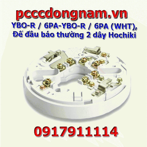 YBO-R  6PA-YBO-R 6PA (WHT),Đế đầu báo thường 2 dây Hochiki