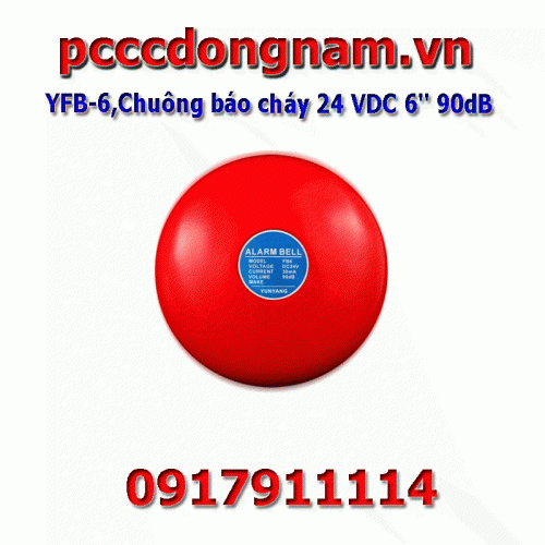 YFB-6, 24 VDC 6 in 90dB Fire Alarm