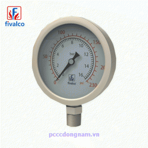 Price list of stainless steel pressure gauge Fivalco FP31 FP32