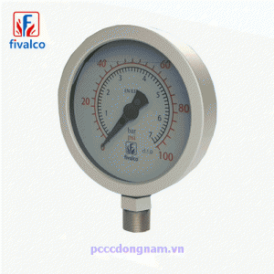 Catalog stainless steel pressure gauge Fivalco FP21 FP22
