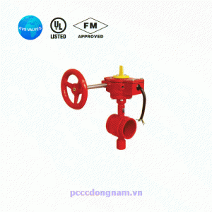 KVS-3212,Van bướm điện điều khiển tay quay