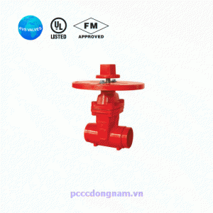 KVS-4155,Van cổng ty chìm nối rãnh chuẩn UL FM