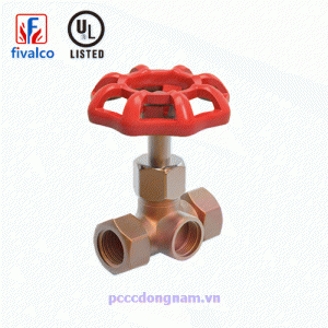 Van Cầu 3 ngả Fivalco bằng đồng nối ren BGL