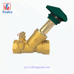 Van điều tiết lưu lượng nước đôi bằng đồng Fivalco F6G25
