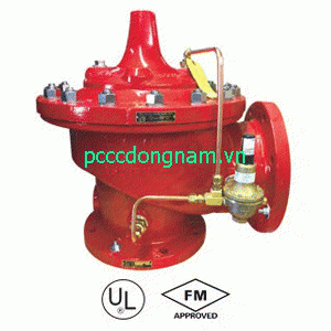 Pressure reducing valve, ap restraining valve, angle type flange pressure reducing valve