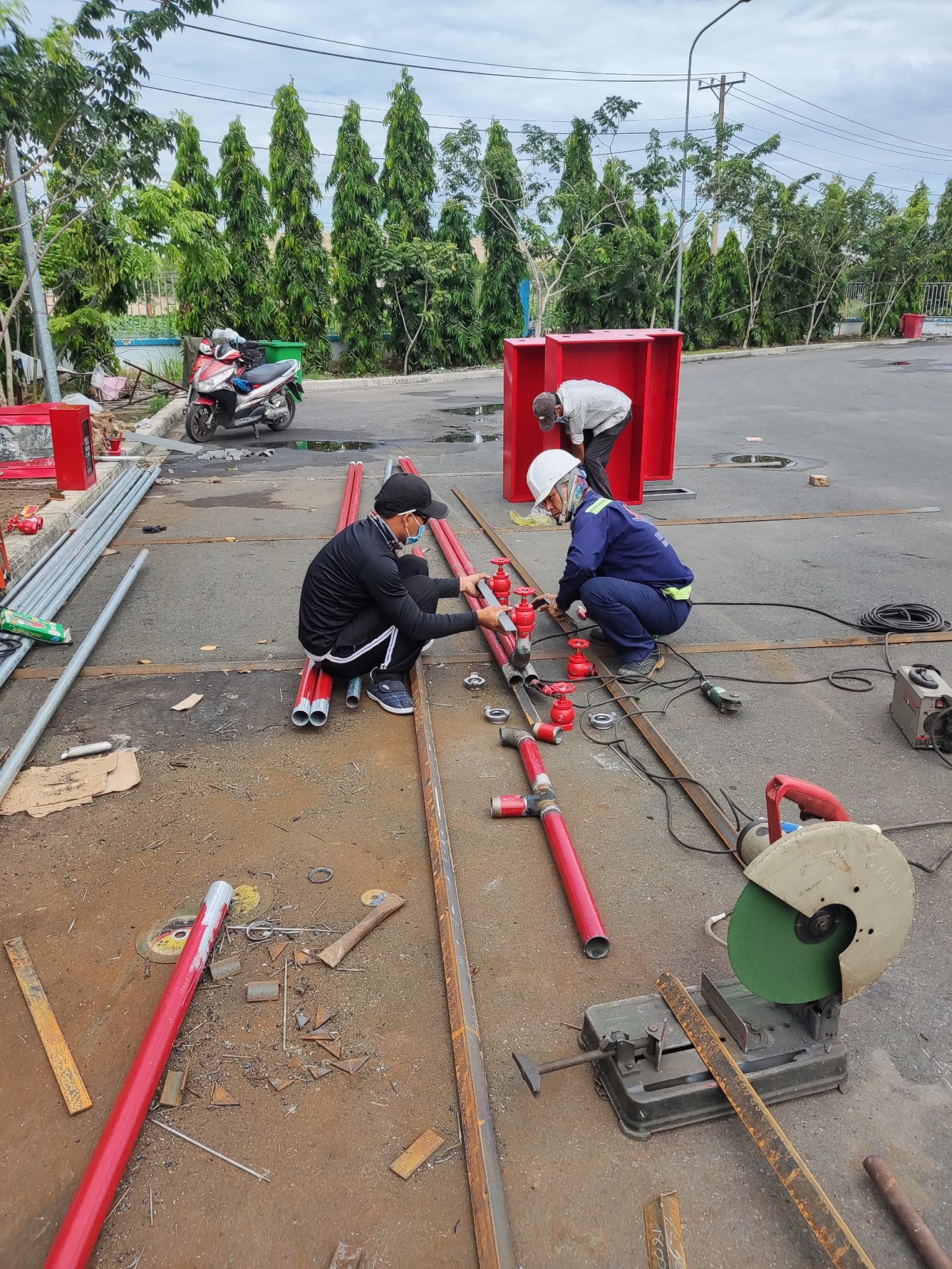 DONG NAM construction of fire protection system in practice