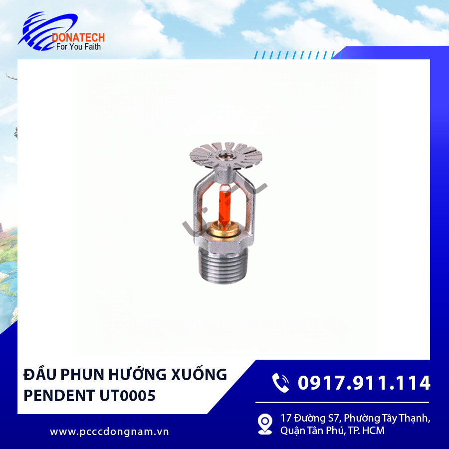 Cận cảnh Đầu phun Ut0005 thể hiện chi tiết cơ cấu van và lỗ phun.
