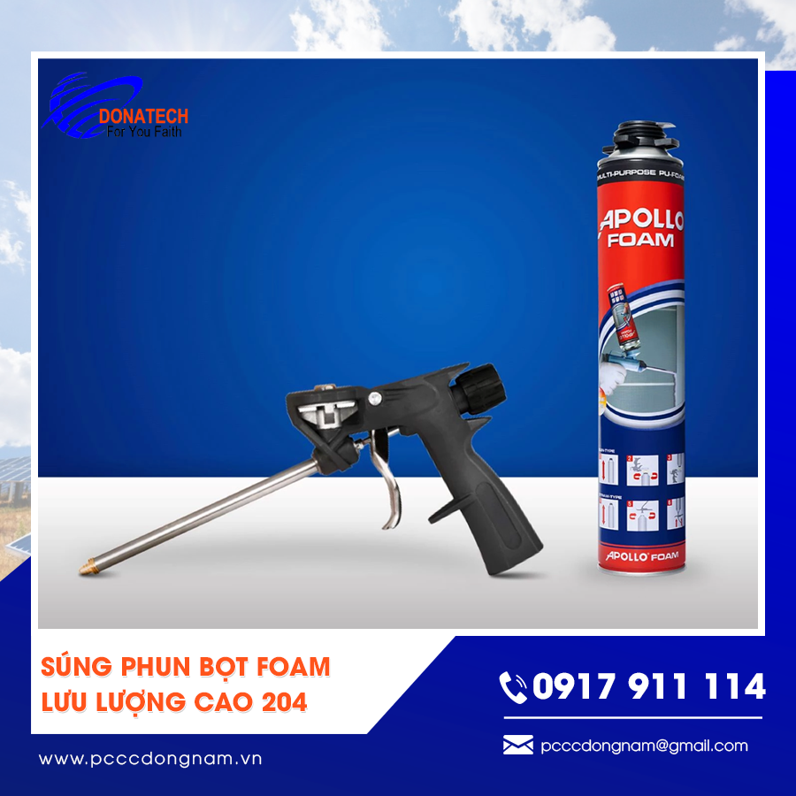 Súng phun bọt foam điều chỉnh lưu lượng cao 204 giá tốt