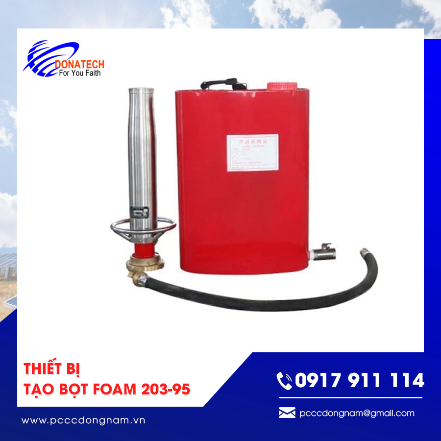 Cấu tạo và nguyên lý hoạt động của Thiết bị tạo bọt foam 203-95