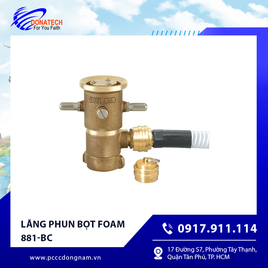 Lăng phun bọt foam với thiết kế chắc chắn, kiểu dáng công nghiệp.