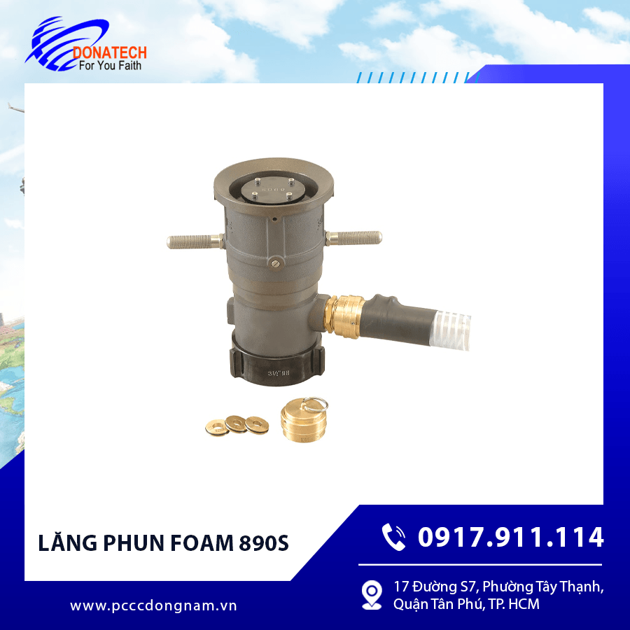 Hình ảnh lăng phun foam với kiểu dáng công nghiệp, độ bền cao.