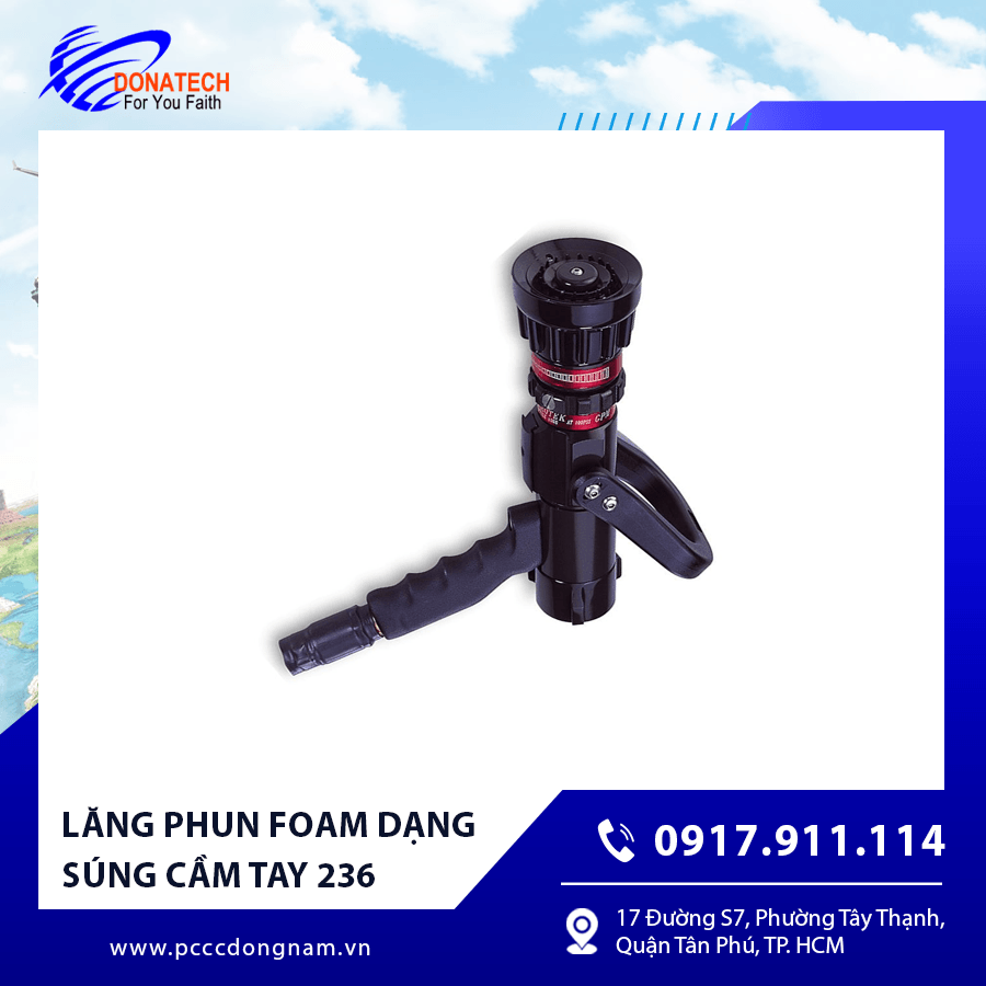 Mẫu lăng phun foam dạng súng cầm tay chuyên dùng cho chữa cháy bọt.