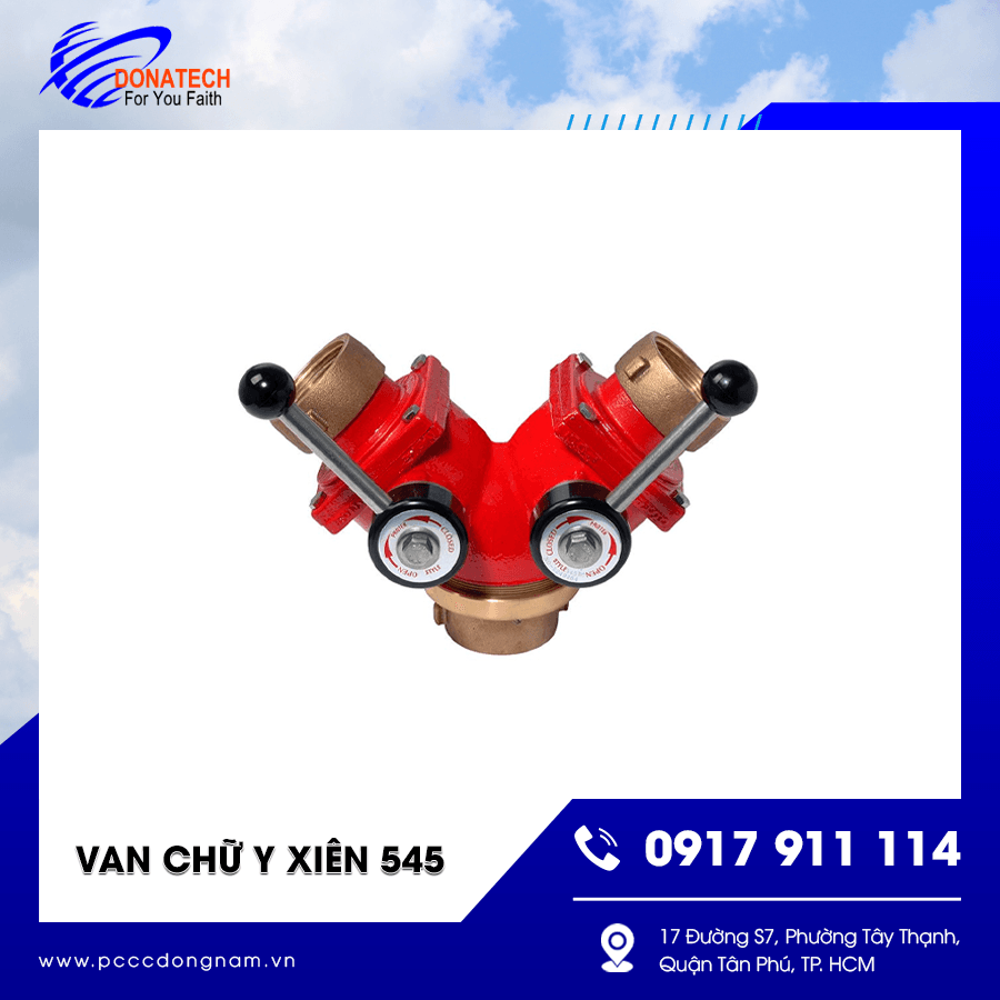 Ứng dụng van chữ y xiên 545 trong hệ thống phòng cháy chữa cháy