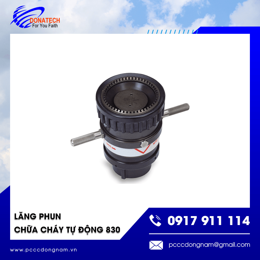 Cận cảnh lăng phun tự động 830 thiết kế bền bỉ chắc chắn