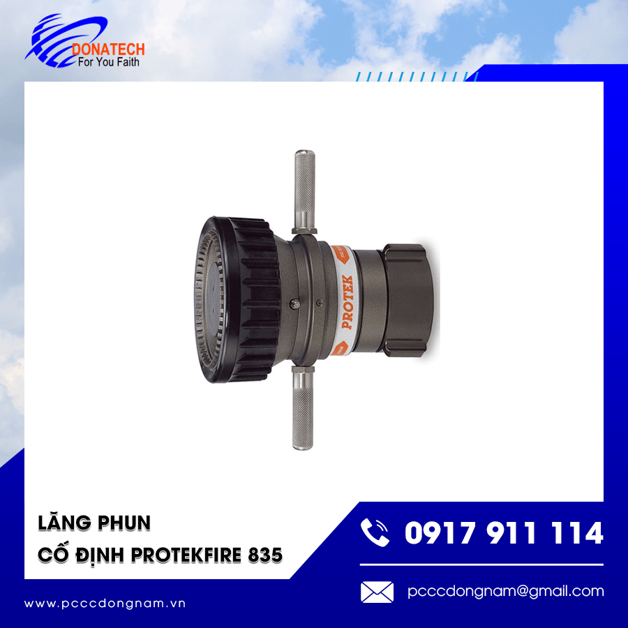 Cận cảnh lăng phun Protekfire 835 thiết kế chắc chắn