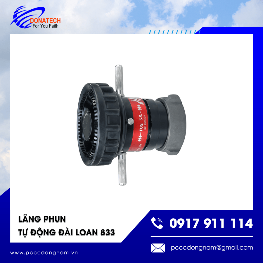 Cận cảnh lăng phun tự động 833 thiết kế chắc chắn