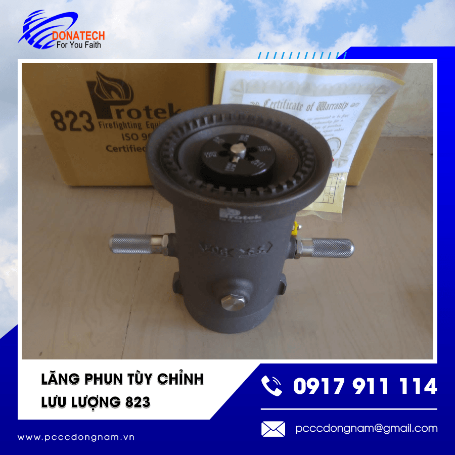 Lăng phun nước 823 phun mạnh ổn định trong hệ thống PCCC