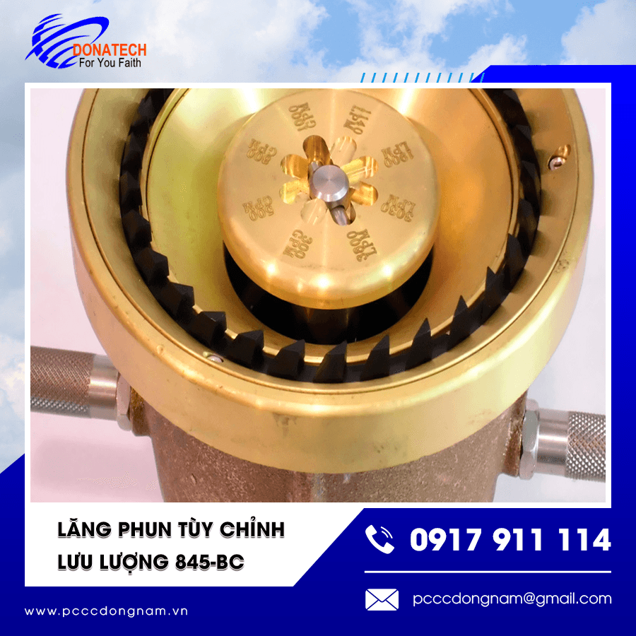 Cận cảnh lăng phun tùy chỉnh 845-BC thiết kế chắc chắn