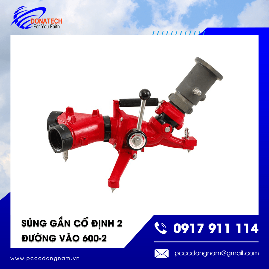 Súng gắn cố định 2 đường vào 600-2 chính hãng