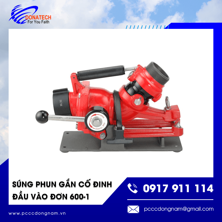 Cận cảnh súng phun gắn cố định 600-1 chắc chắn