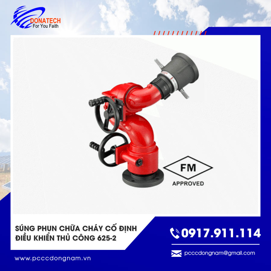Súng phun chữa cháy cố định điều khiển thủ công 625-2 hàng chất lượng