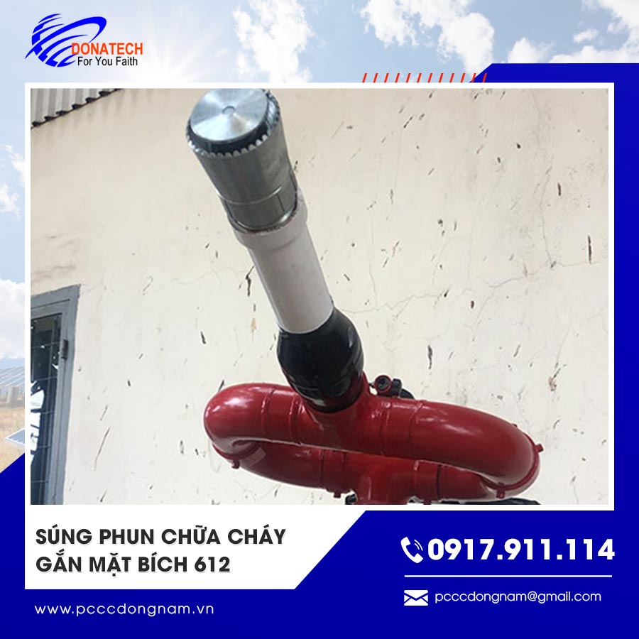 Súng phun chữa cháy gắn mặt bích 612 chính hãng