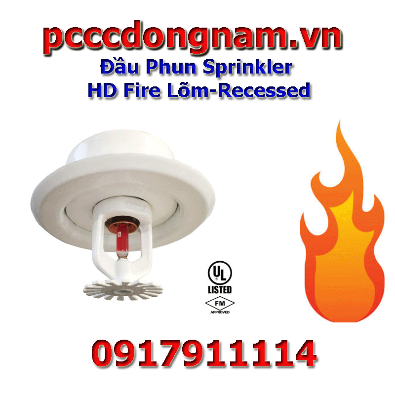 Đầu Phun Sprinkler HD Fire Lõm-Recessed chuẩn UL/FM