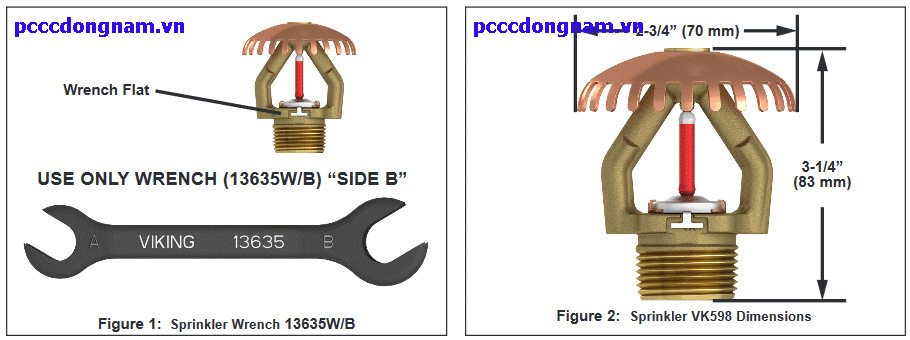 Đầu Phun Thẳng Đứng Viking VK598