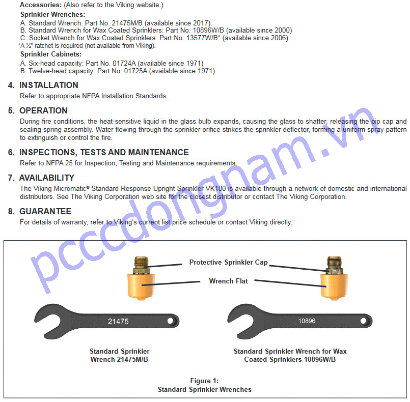 Viking VK100 Nozzle Standard Reaction